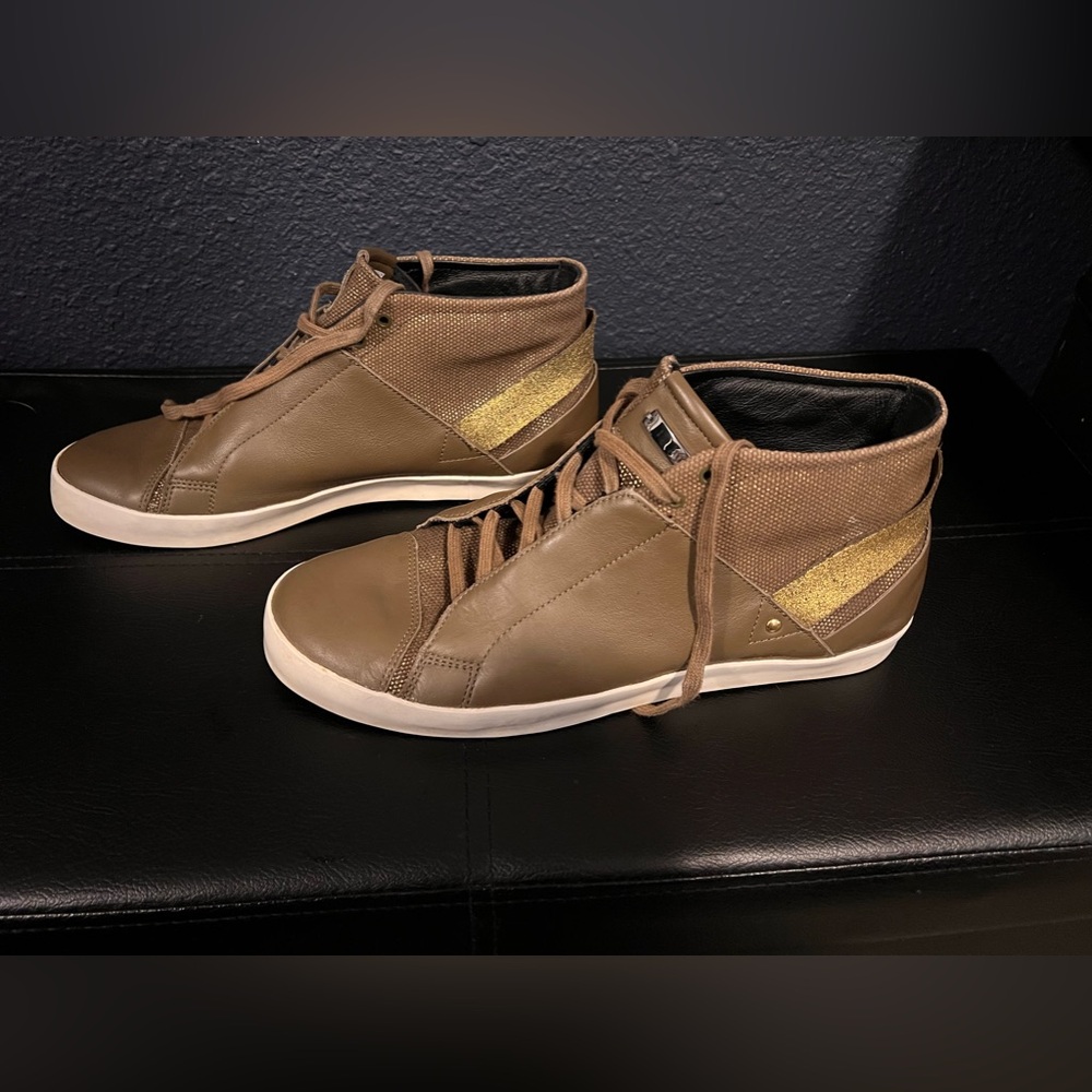 Adidas SLVR Vulc Hi Top brown leather RARE sz 10.5